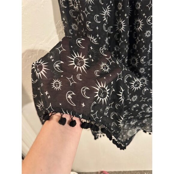 Cyn & Luca 90’s Black & White Celestial Whimsygoth Sun & Moon Witchy Dress - Picture 4 of 10